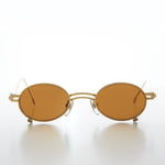 Load image into Gallery viewer, oval gold punk sunglasses
