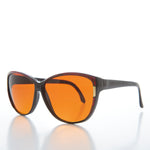 Load image into Gallery viewer, Women&#39;s Large Orange Lens Sunglasses

