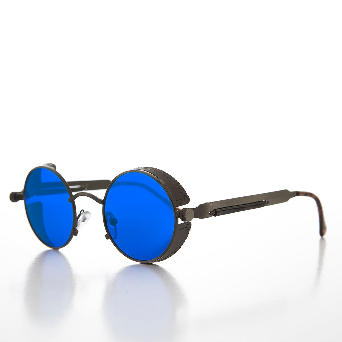 Round Steampunk Goggle Sunglass with Tinted Lenses