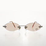 Load image into Gallery viewer, Micro Sunglass with Heart Rhinestone Accent
