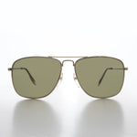 Load image into Gallery viewer, Square 58mm Metal Aviator Sunglass with Green Lens - Santos
