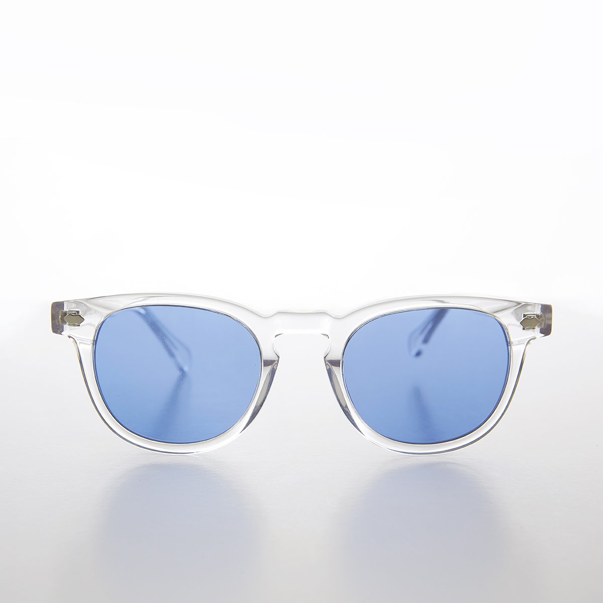 Clear Acetate Square Sunglass with Colored Lenses Benson Sunglass Museum