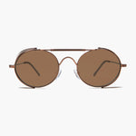Load image into Gallery viewer, Black Steampunk Sunglass with Folding Side Shields
