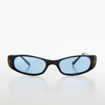 Load image into Gallery viewer, 90s Micro Slim Sunglass with Curved Frame Color Tinted Lens
