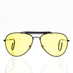 Load image into Gallery viewer, Yellow Lens 90s Aviator with Cable Temples and Brow Bar
