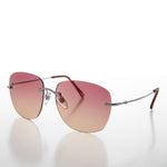 Load image into Gallery viewer, ocean colored lens rimless women&#39;s sunglass
