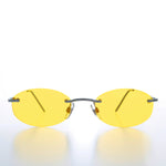Load image into Gallery viewer, Yellow Rimless Lens Vintage Sunglass
