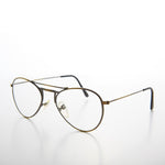 Load image into Gallery viewer, Clear Lens Aviator Glasses with Brushes Bronze Finish
