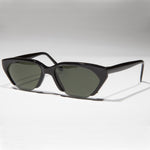 Load image into Gallery viewer, goth semi-rimless vintage sunglass 1980s
