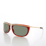 Load image into Gallery viewer, Sporty Gold Frame 90s Aviator Sunglass with Paddle Temples
