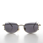 Load image into Gallery viewer, gold unique semi rimless vintage sunglasses
