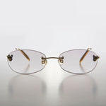 Load image into Gallery viewer, Rimless Oval Tinted Colored Lens Reading Glasses
