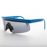 Load image into Gallery viewer, blue sports wrap 80s vintage sunglass
