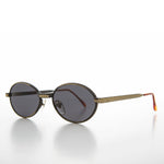 Load image into Gallery viewer, Oval 90s Vintage Sunglass with Metal Rope Design - Snuff
