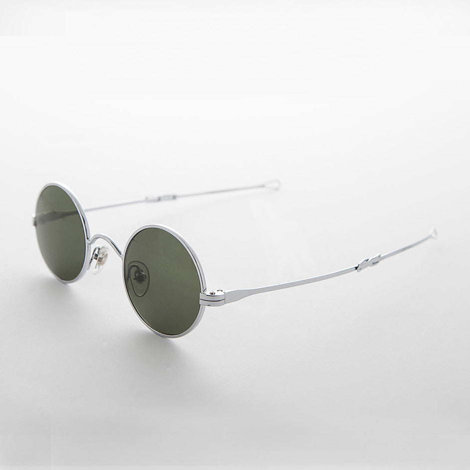 Round Steampunk Vintage Sunglass with Adjustable Temples