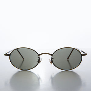 90s Small Oval Metal Frame Sunglasses 