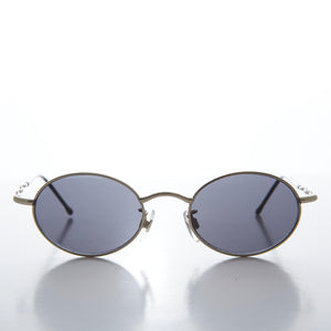 90s Small Oval Metal Frame Sunglasses 