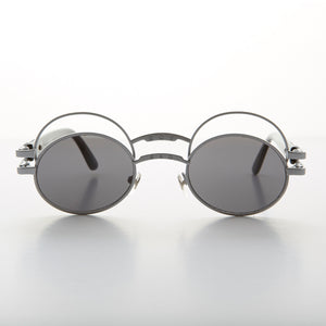 Futuristic Oval Sunglass with Double Eyelid