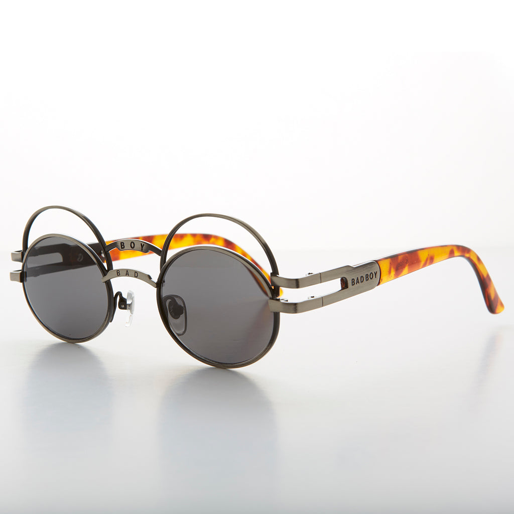 Futuristic Oval Sunglass with Double Eyelid