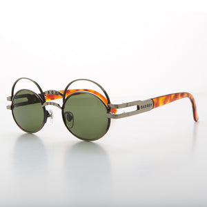 Futuristic Oval Sunglass with Double Eyelid