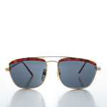 Load image into Gallery viewer, Unisex Gold Brow Bar Vintage Sunglasses
