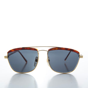 Unisex Gold Brow Bar Vintage Sunglasses