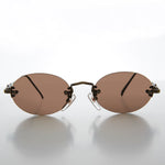 Load image into Gallery viewer, Oval Rimless Minimalistic Vintage Sunglasses 
