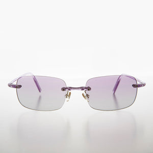 Rimless Color Lens Rectangular Vintage Sunglass