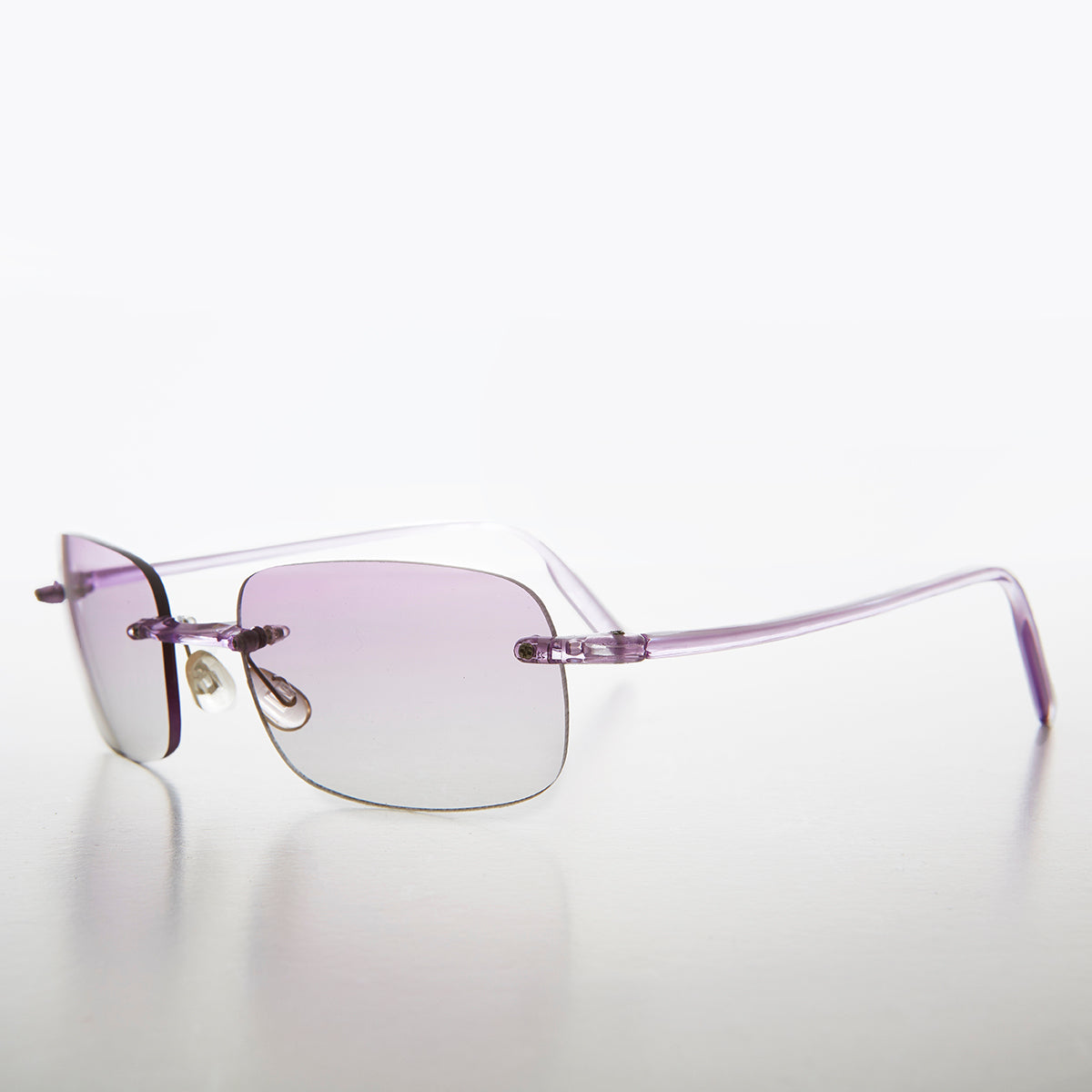 Rimless Color Lens Rectangular Vintage Sunglass