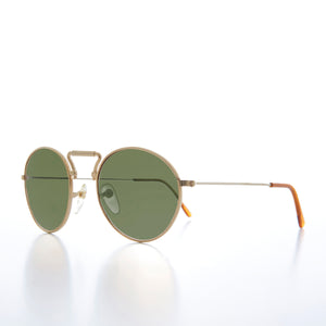 90s large Round Sunglass with Unique Bridge Design 