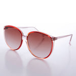 Load image into Gallery viewer, Round Large Women's Clear Frame 80s Vintage Sunglasses
