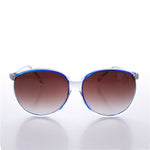 Load image into Gallery viewer, Round Large Women's Clear Frame 80s Vintage Sunglasses
