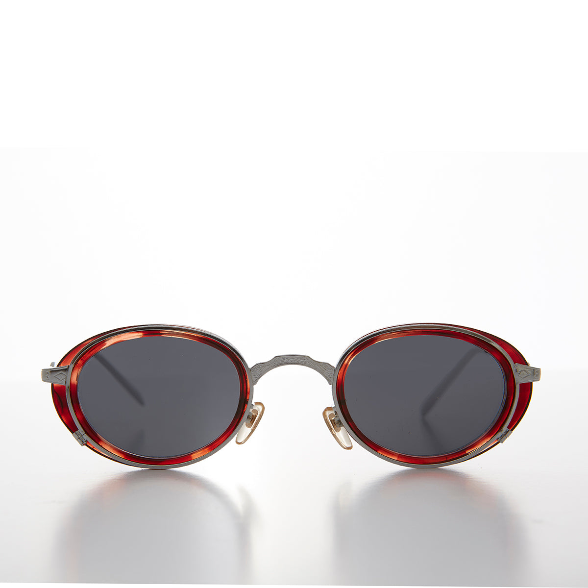 oval silver sunglasses