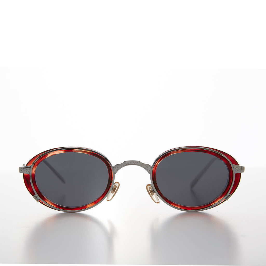 oval silver sunglasses