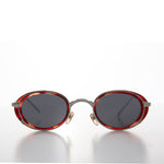 Load image into Gallery viewer, oval silver sunglasses
