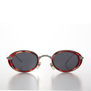 oval silver sunglasses