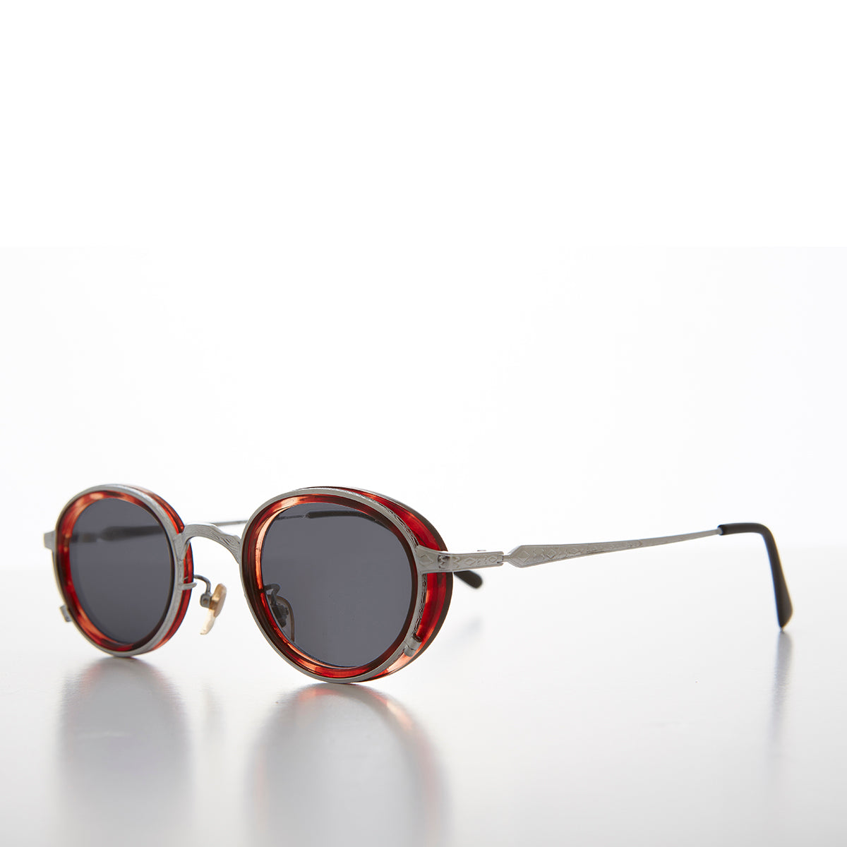 oval silver sunglasses