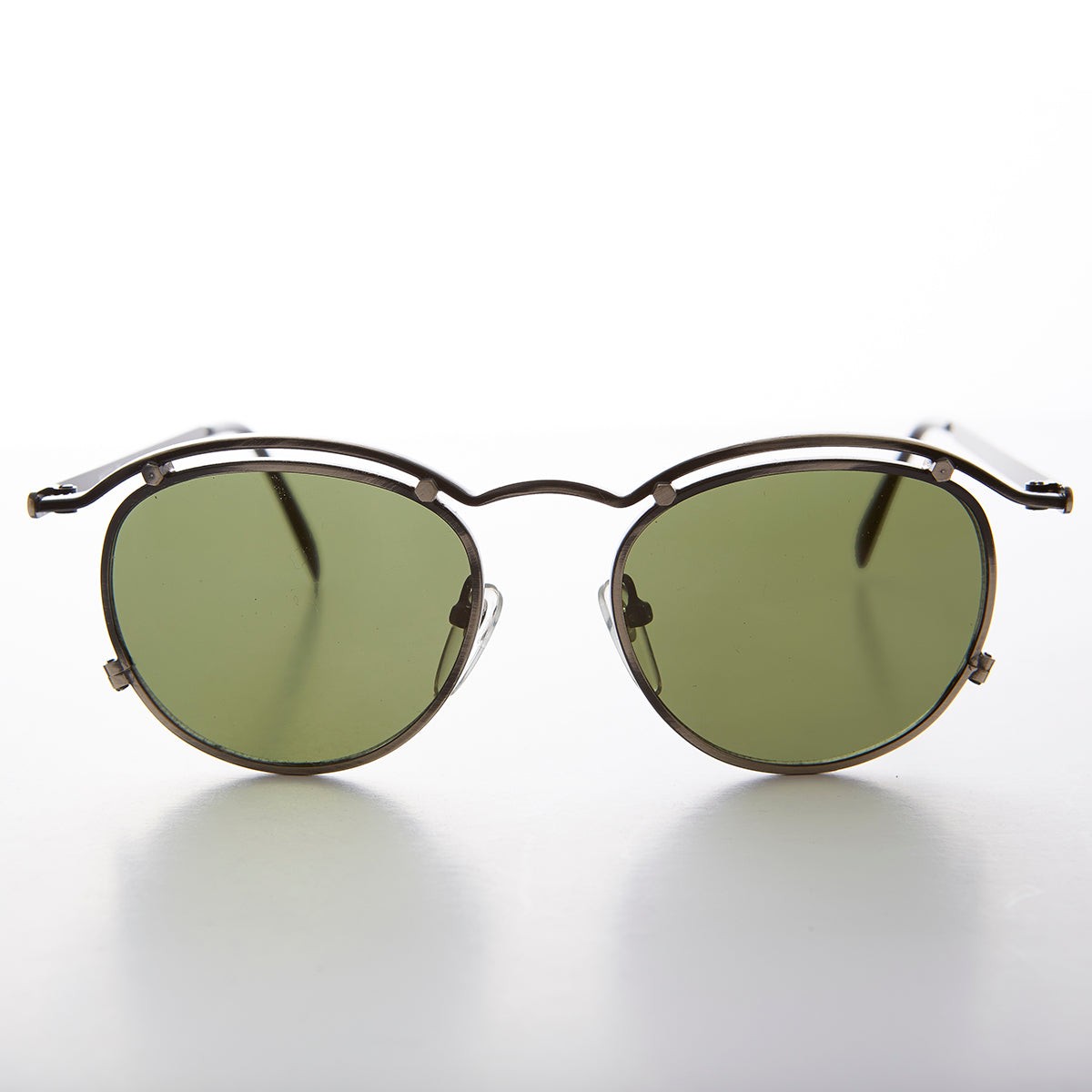 Round Gold Industrial Vintage 90s Sunglasses