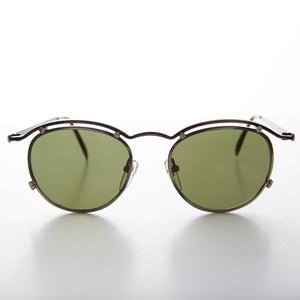 Round Gold Industrial Vintage 90s Sunglasses