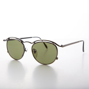 Round Gold Industrial Vintage 90s Sunglasses