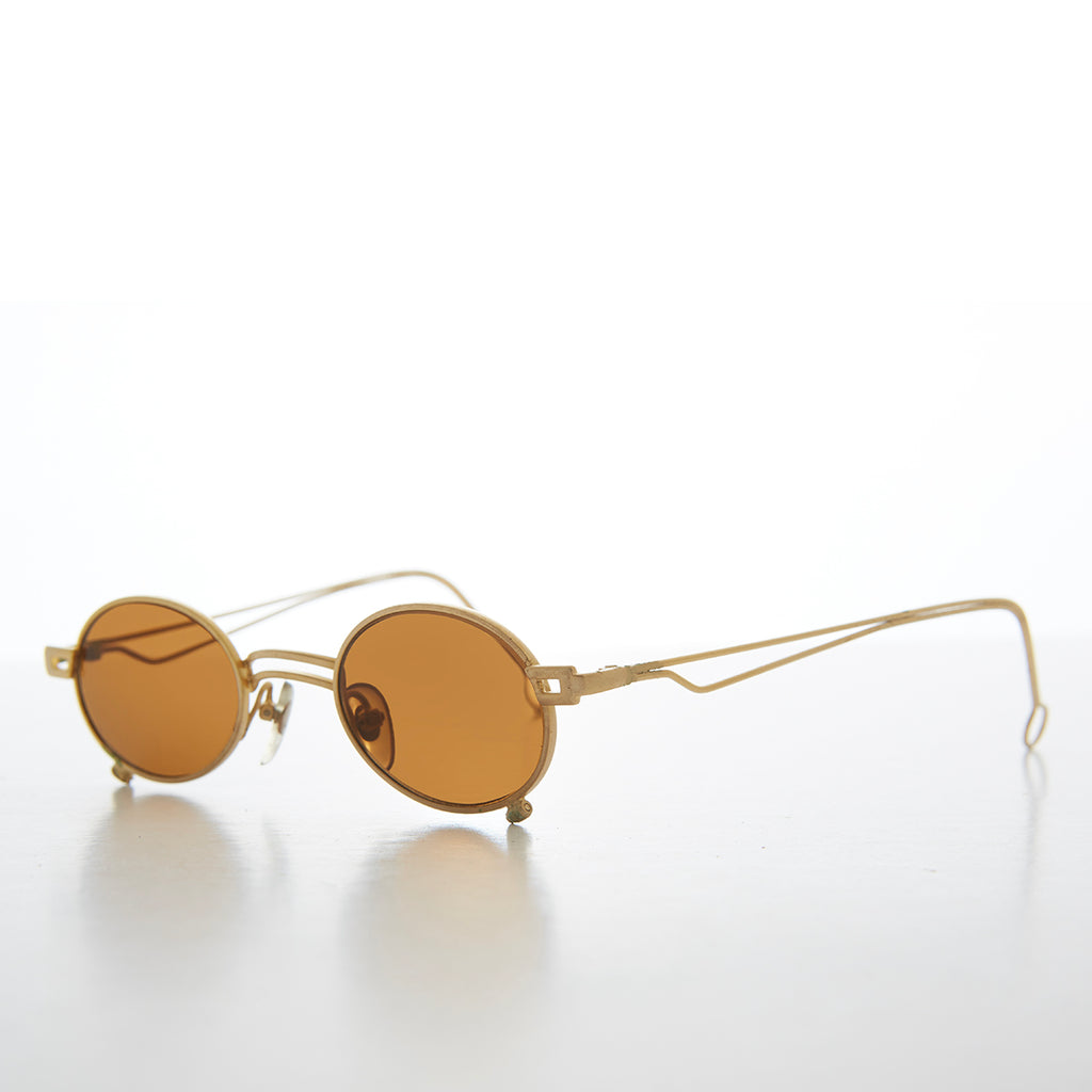 oval gold punk sunglasses
