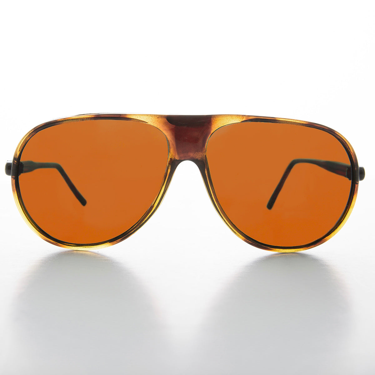 Pilot Sunglasses with Orange Lenses