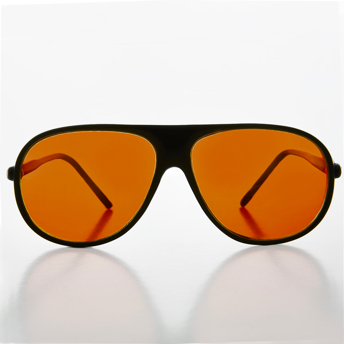 Pilot Sunglasses with Orange Lenses