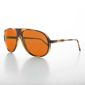 Pilot Sunglasses with Orange Lenses