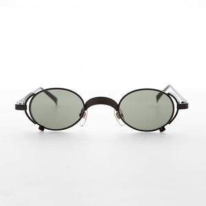 90s Oval Goth Steampunk Vintage Sunglass 