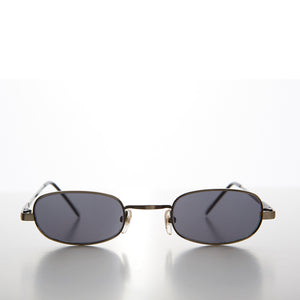 Tiny Half Frame Rectangular 90s Vintage Sunglass - Carson