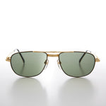 Load image into Gallery viewer, Gold Low Profile Fancy Aviator Vintage Sunglass

