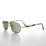 Load image into Gallery viewer, Gold Low Profile Fancy Aviator Vintage Sunglass - Ceaser
