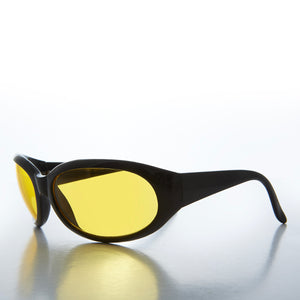 Wrap Around Yellow Lens Vintage Sunglasses 