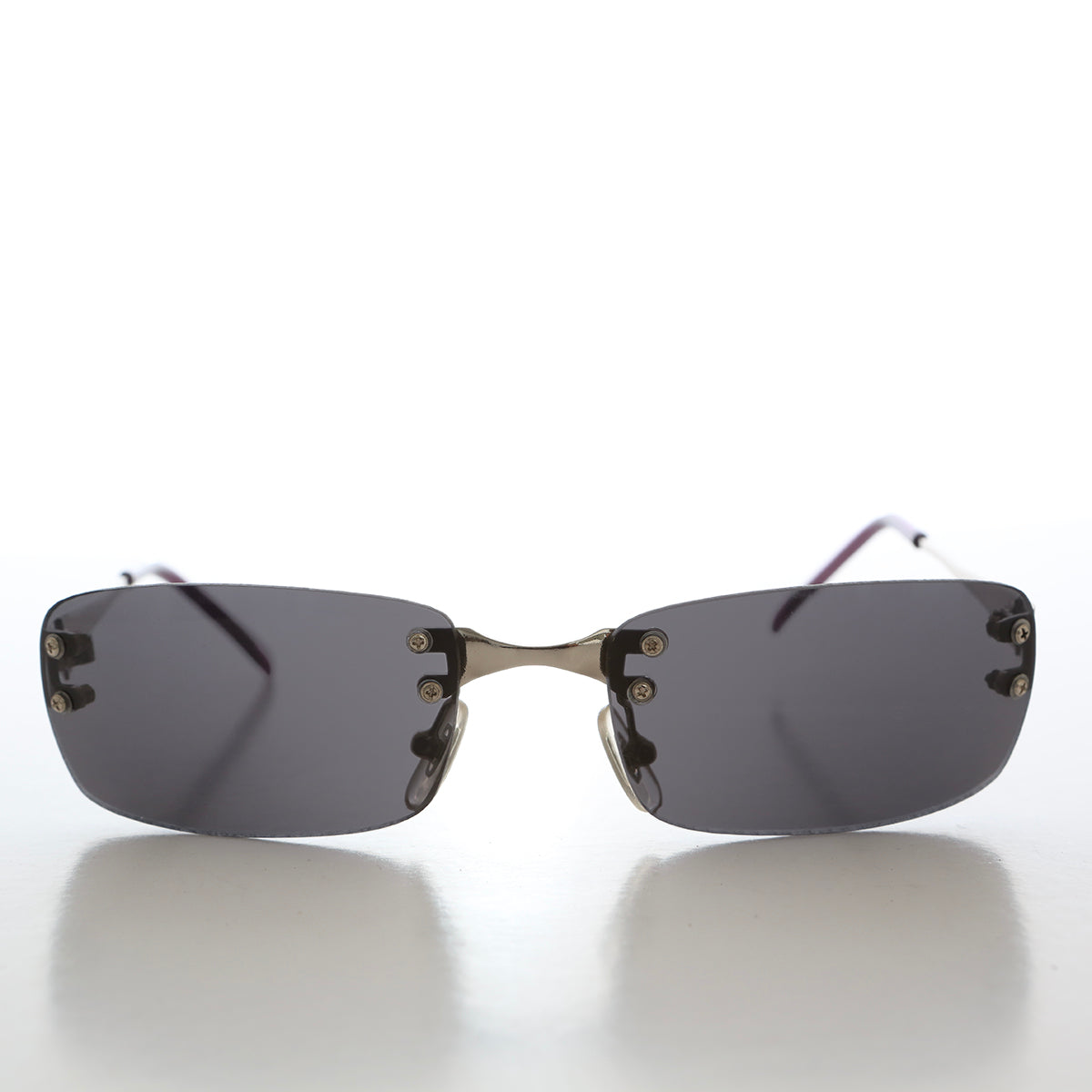 90s Rimless Rectangular Sunglasses